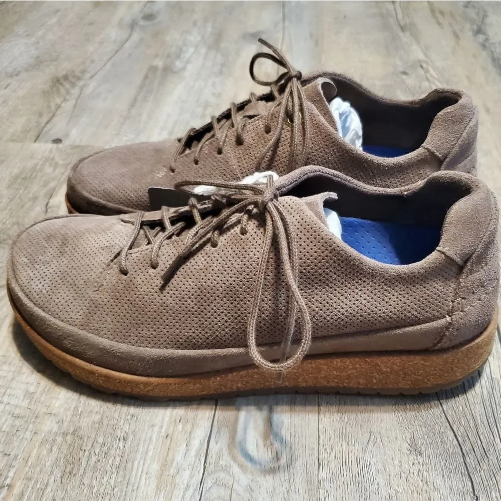 Birkenstock New with Box Honnef Low Gray Taupe Suede Leather Regular Size 39 - Picture 4 of 8